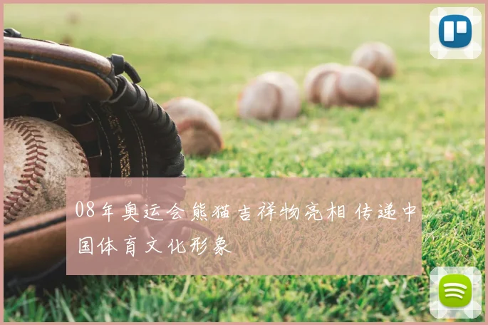 08年奥运会熊猫吉祥物亮相 传递中国体育文化形象